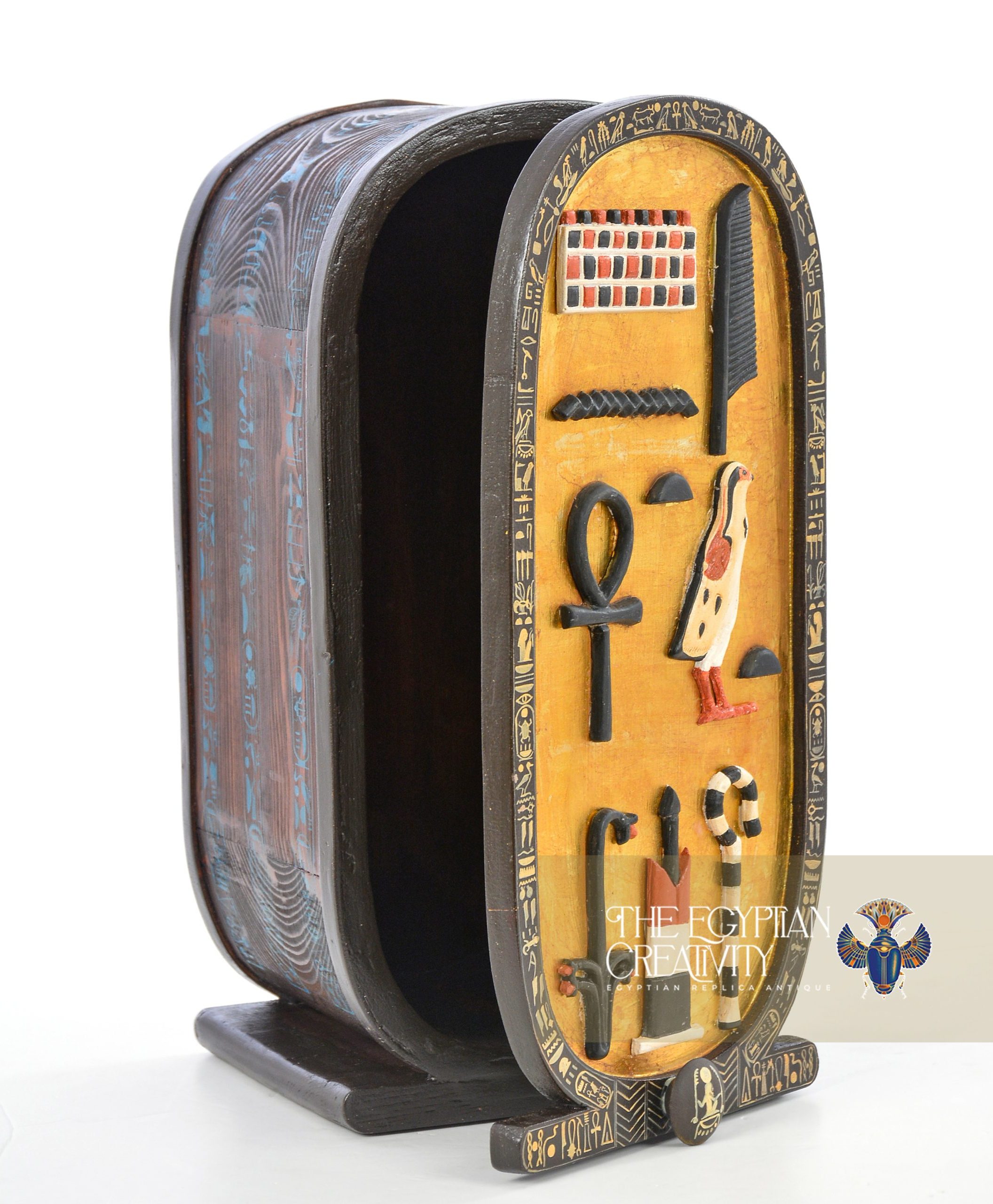 the cartouch shaped box